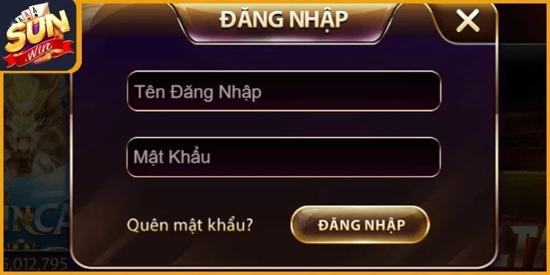 Hướng dẫn thao tác thực hiện các bước đăng nhập Sunwin