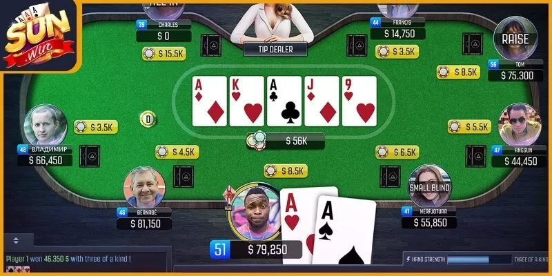 Hướng dẫn chơi poker cơ bản phân định thứ hạng