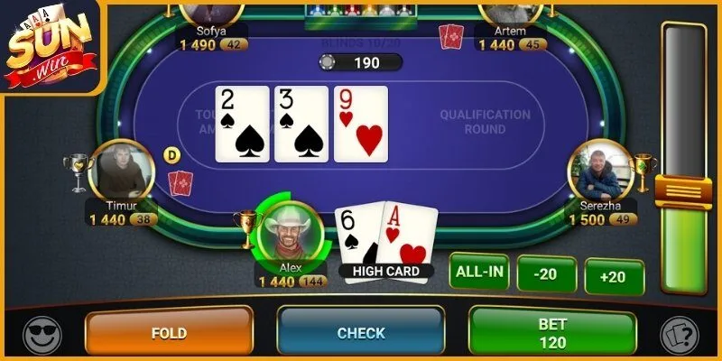 Hướng dẫn chơi poker cơ bản luật vòng Pre-Flop