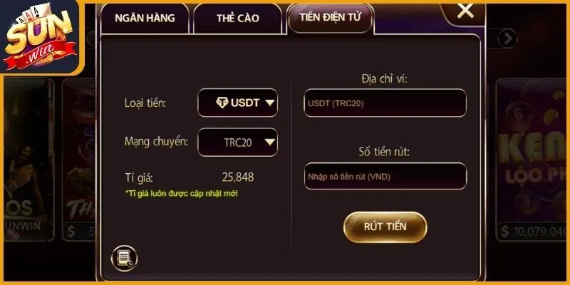 Rút Tiền Sunwin - Hướng Dẫn Chi Tiết Và Chuẩn Xác Nhất 3 Rút tiền sunwin qua mạng lưới tiền mã hóa
