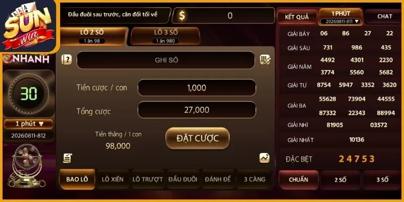 Xổ Số Siêu Tốc Sunwin - Bí Quyết Chốt Số Chuẩn Xác Nhất 2 Điểm đặc sắc khi tham gia cá cược xổ số siêu tốc online