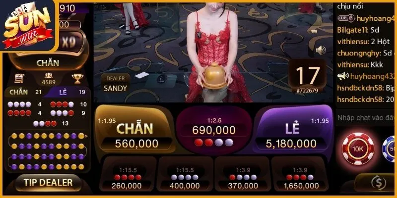 Tỷ lệ thưởng trong game xóc đĩa Sunwin ấn tượng